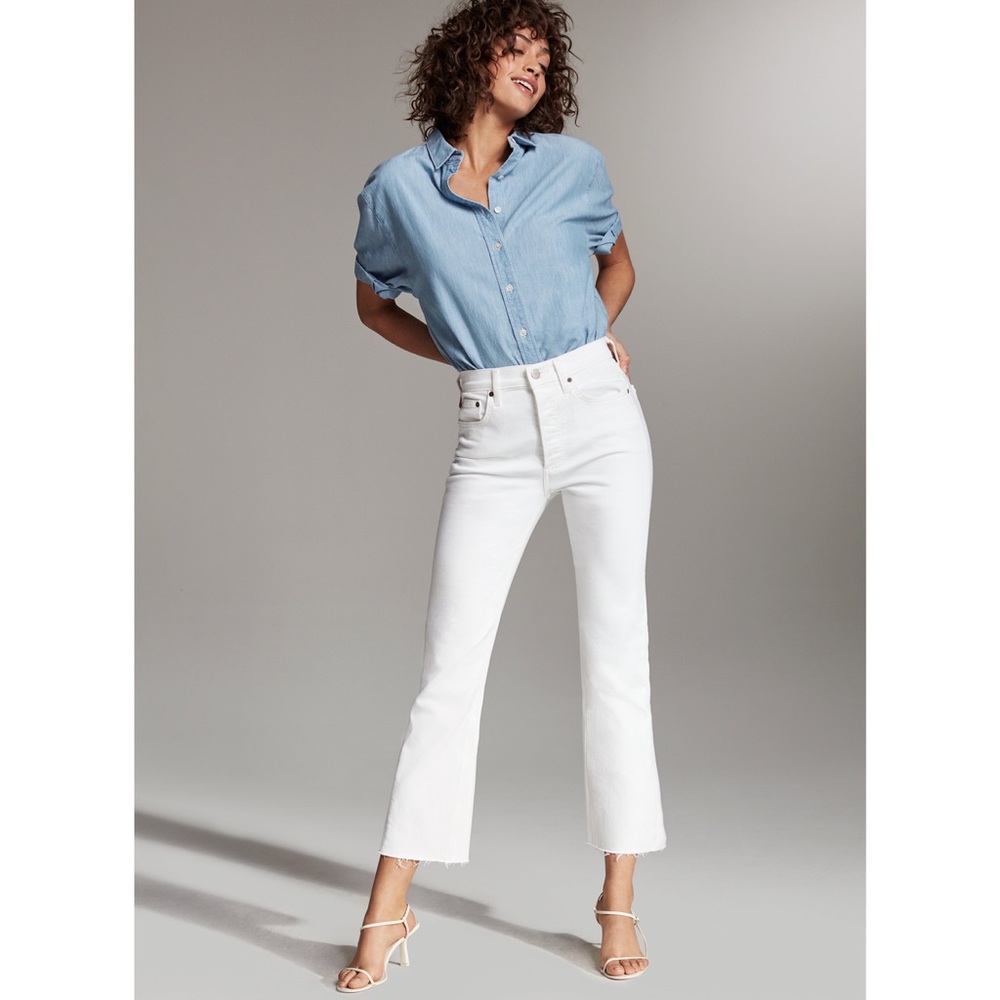 Aritzia Bailey High Rise Crop Flare denim